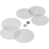 Set de grilles normales de rechange pour diffuseur d'arômes Volcano à vanne solide (3 grilles supérieures, 3 grilles inférieures, 1 écrou et 1 rondelle) - maille normale