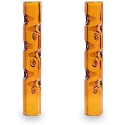 Embout buccal en verre orange pour embout Dynavap, Accessoire Embout buccal de refroidissement, lot de 2