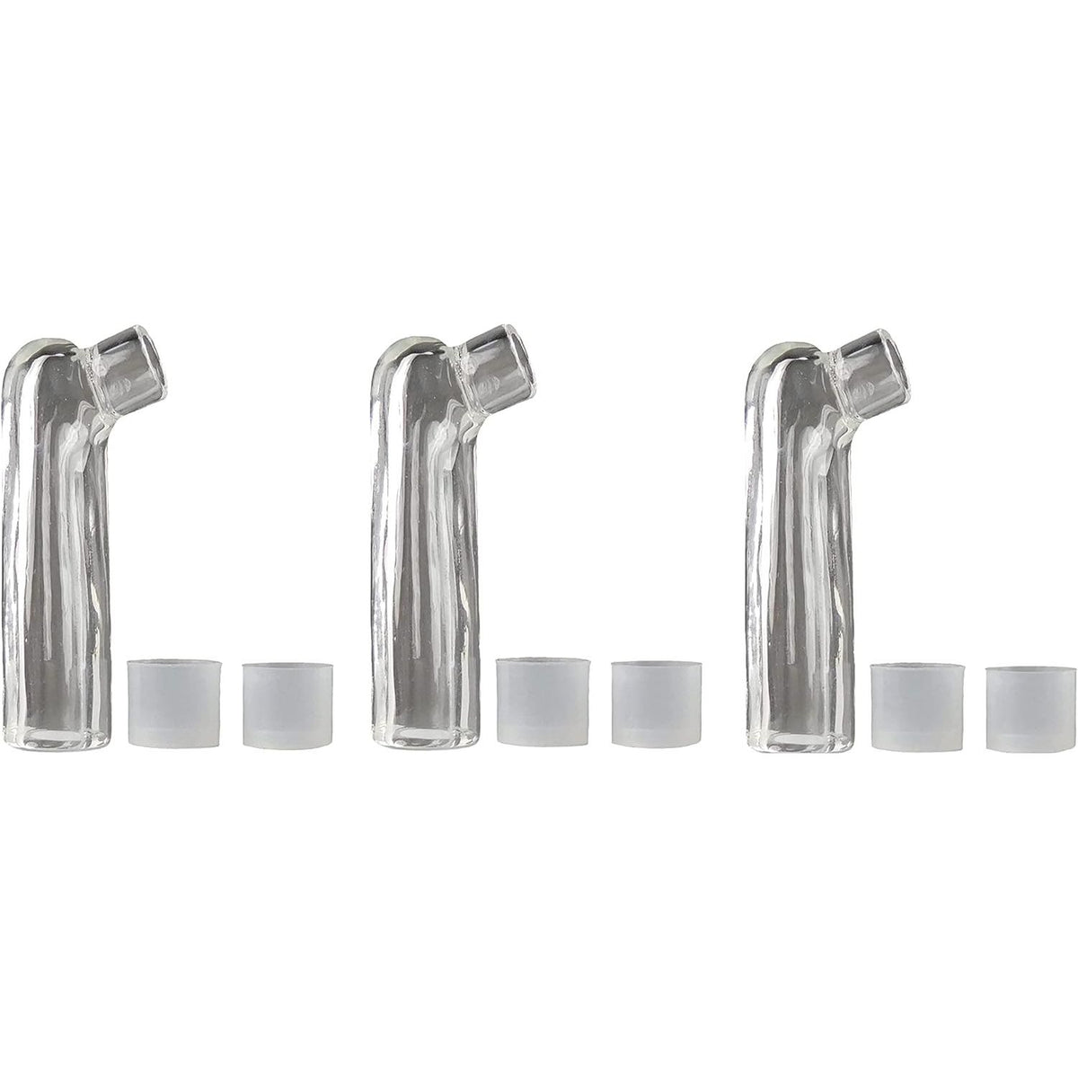 L’Embout buccal en verre court classique (Lot de 3) pour les séries Mighty et Crafty