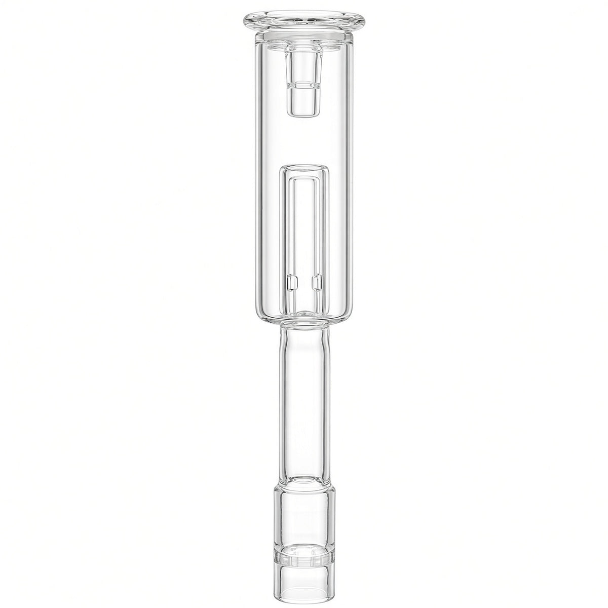 Bubbler à eau Pop-Top en verre borosilicaté transparent, couvercle-embout en place